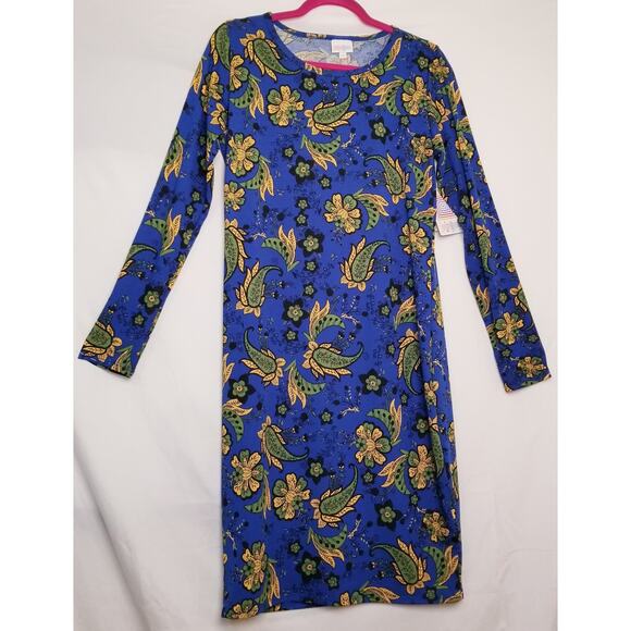 NWT'S -LuLaRoe "Debbie" Multicolor Long Sleeve, Midi Length, Round Neck - Size M - Picture 1 of 8
